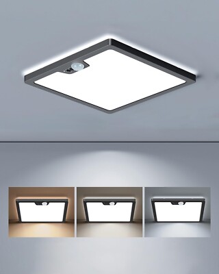 Motion Sensor LED Ceiling Light Wired, 18W 1800LM Flush Mount Light Fixture with
