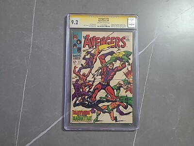 Avengers Comic #55 1968 CGC 9.2 SS 1st. App Ultron Signiert Stan Lee
