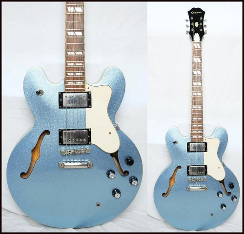 2009 Epiphone RIVIERA2 Metallic Blue Noel Gallagher 3.5kg Great Condition W/GB