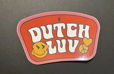 Dutch Bros Dutch Luv Groovy Peace Older Sticker
