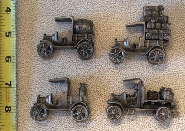 Boyd Perry pewter trucks lot of 4