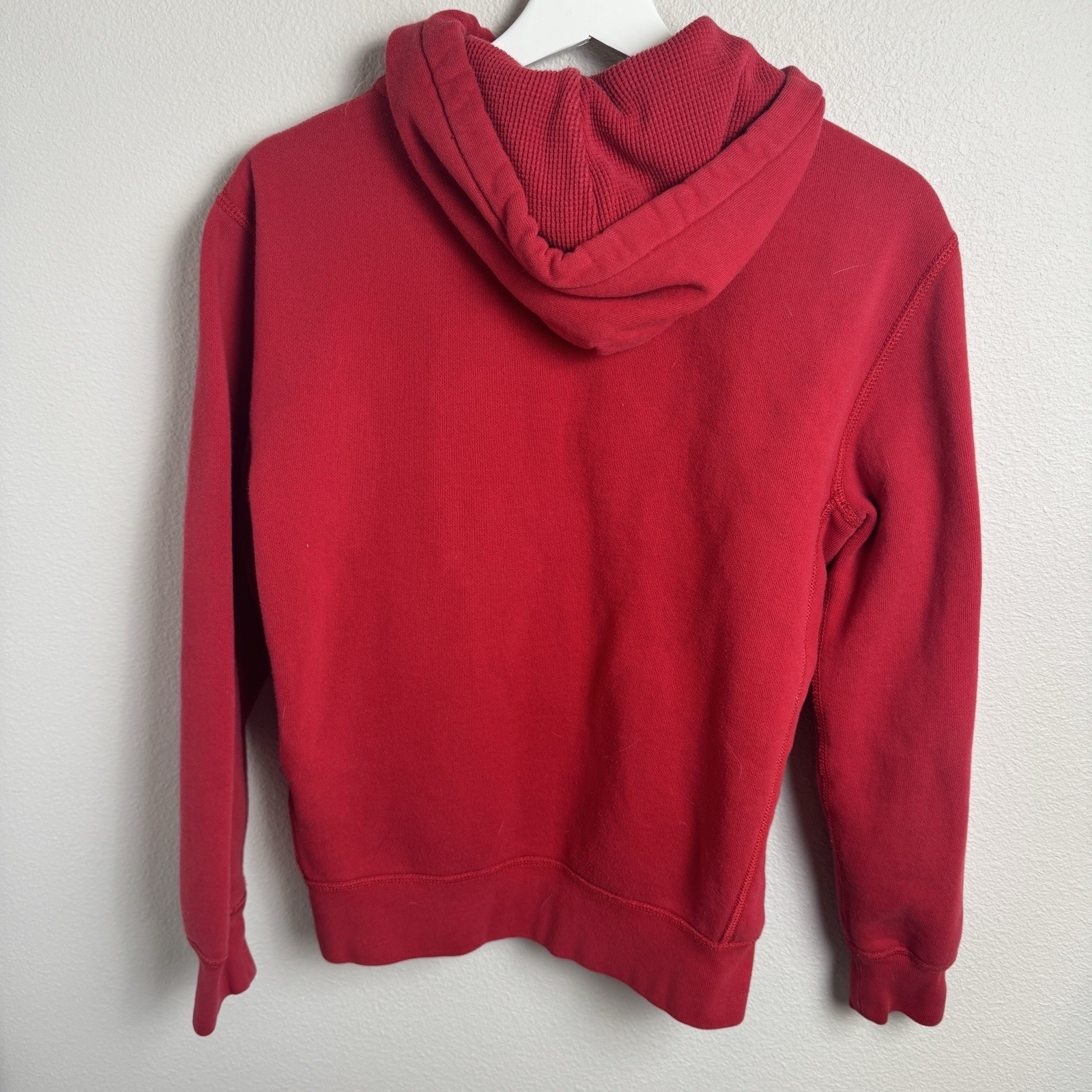 Polo Ralph Lauren felpa con cappuccio uomo piccola rossa full zip felpa giacca pony pile