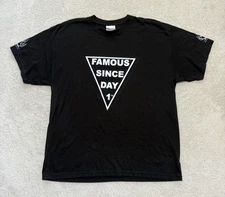 Falconi's Famous Blues Dog Shirt Mens Large Black Double Sided Advertising Tee