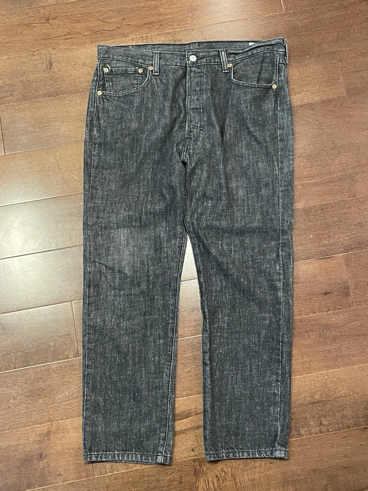 Rare Levi’s 501 Dark Straight Leg White Oak Cone Denim Men’s Fits 34x27