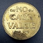 Vintage Brass Merchant Token Gaming Coin Freedom Eagle No Cash Value Trade Token — photo 1