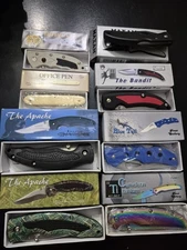 Frost Cutlery Nice Folding Pocket Knife Lot Of 8