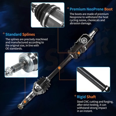 Front Left & Right CV Axle for 13-20 Nissan Pathfinder INFINITI