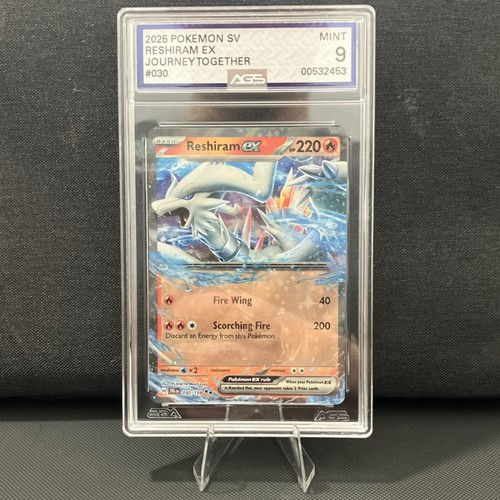Pokémon Reshiram EX Sv09 Journey Together 030/159 Holo AGS 9 2025 - Picture 1 of 3