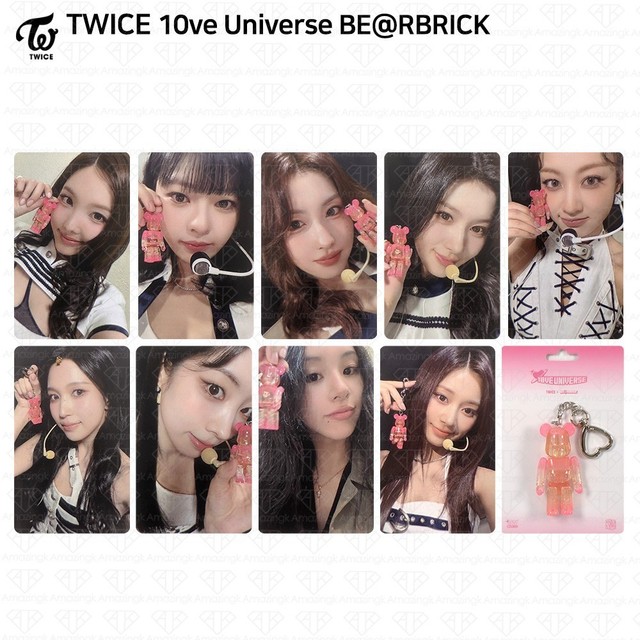 TWICE X BE@RBRICK 10VE Universe Limited Edition Photocard Keyring Bearbrick KPOP