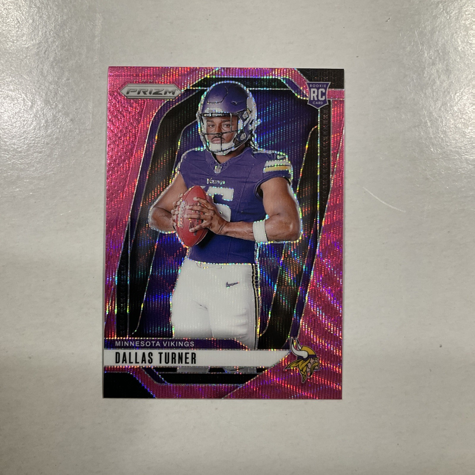 2024 Panini Prizm NFL Dallas Turner Rookie Pink Wave Image Variation no. 11 SSP