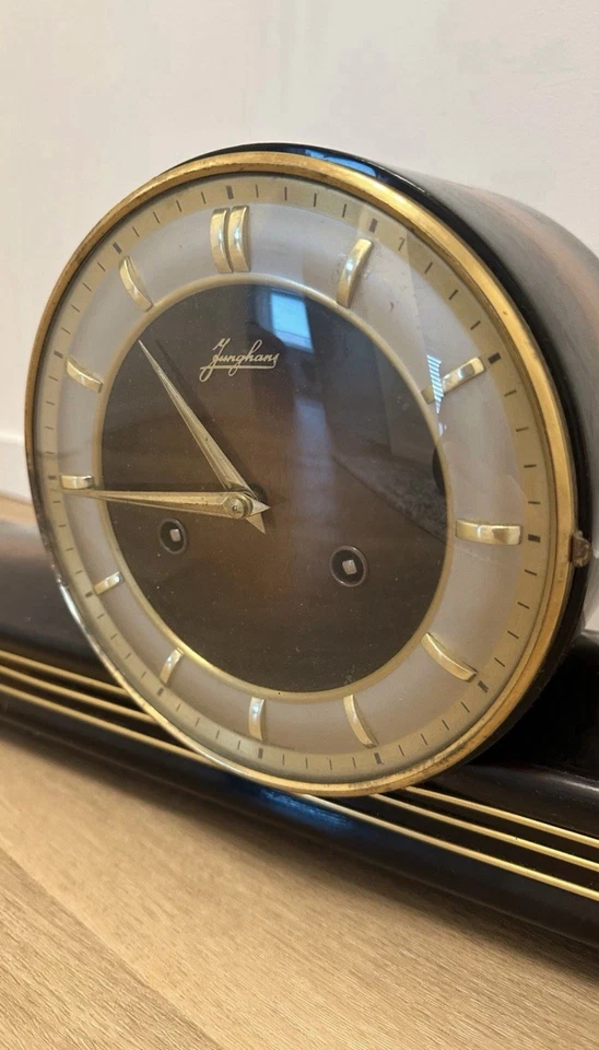 Junghans Kaminuhr Buffetuhr Schrankuhr Pendeluhr Uhr Antik Vintage 50er Jahre - Bild 2 von 3