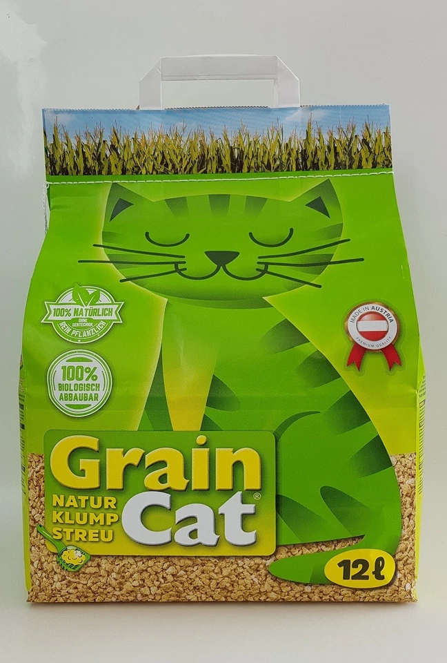 Grain Cat Öko-Katzenstreu CornCat Graincat GreenCat 6 x 12 Liter klumpend