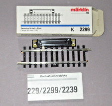 Märklin 1 x Schaltgleis gerade K-Gleis 90 mm in OVP 2299 unbenutzt !