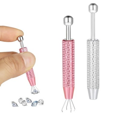 BACUTHY 2 Pack Piercing Ball Grabber Tool, Stainless Light Pink & Silver
