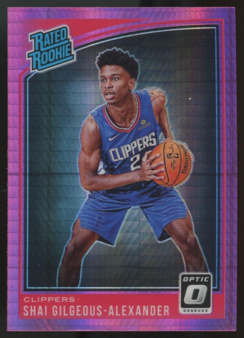 2018-19 Donruss Optic Shai Gilgeous-Alexander RC Rated Rookie Pink Hyper #162