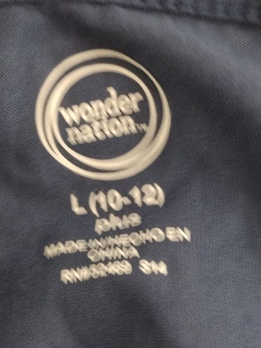 Wonder Nation Romper Girls L 10-12 Plus Blue Waist Tie Sleeveless Tie Belt - Picture 5 of 9