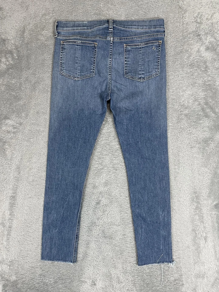Rag & Bone Jeans Womens 29 Ankle Skinny Lucky Rouge Frayed Hem Stretch Denim - Image 2 of 4
