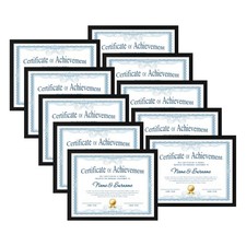 8.5x11 Picture Frame Set of 10, Photo Frames 8.5 by 11 for Certificate Diplom...