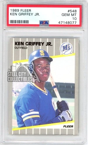 Ken Griffey Jr 1989 Fleer Rookie Card #548 PSA 10