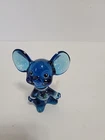 Fenton Art Blue Glass Mouse Hand-Painted Artist Signed Paperweight Figurine