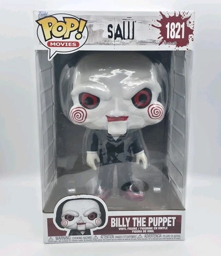 Funko Pop Jumbo 10 in: Billy the Puppet #1821 MOVIES Saw Vinyl LIGHT BOX DMG