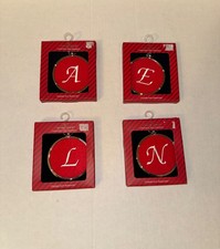 Harvey Lewis Christmas Tree Ornament, Monogram with Swarovski crystals