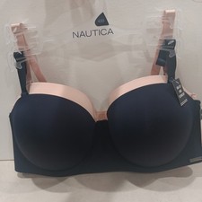 NAUTICA 2PACK INTIMATES NT7173 BRAS SIZE 42D Black  pink RETAIL 48 BEAUTIFUL