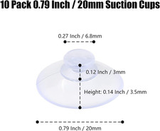 10 Pack Glass Table Suction Cups - 20Mm Rubber Suckers, Anti-Collision, Desk ...