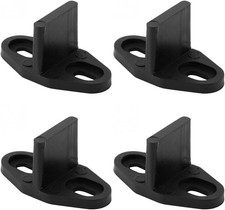 4Pack Black Floor Guide for Sliding Barn Door Hardware T Shape Guides Floor Moun