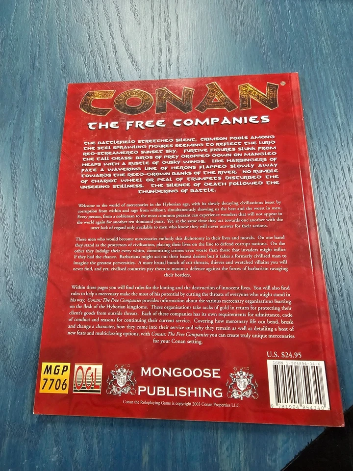 Conan d20 RPG Free Companies SC Mongoose Publishing NM - Image 2 of 2