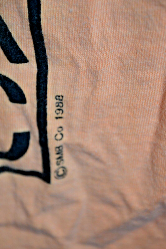 Vintage Surf Shirt Adult Large Orang Single Stitch Mens 80s Surfing Humor - Picture 7 of 7