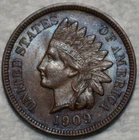 Uncirculated 1909 Indian Head Cent, Highly Lustrous & Razor-Sharp.