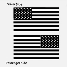American Flag Vinyl Decal Sticker Set Left Right Patriotic USA Window Graphic