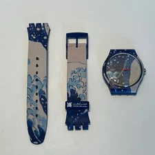 Swatch Watch THE GREAT WAVE BY HOKUSAI & ASTROLABE SUOZ351 Swatch Art Journey