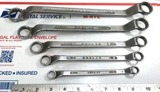 Vintage Dunlap Mechanic Double Box End Off Set Wrenches - USA - (5) pc Lot
