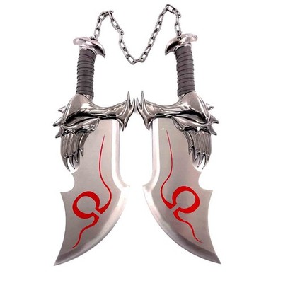 God Of War Chaos War Twin Blade Kratos Sword Set With Plaque | eBay