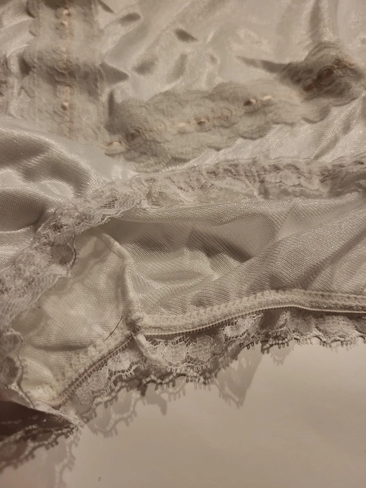 De Colección Blanco Talla 10 Nylon Blanco Encaje Superposición Suave Rosa Cinta Volantes Encaje Ribete 11071 Foto 2 de 4