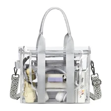 Clear Bags for Women Tote Bag, Crossbody Bag, Stadium Approved Clear Purse fo...