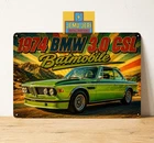 BMW 3.0 CSL Batmobile Vintage Car Metal Tin Sign Poster 20x30cm