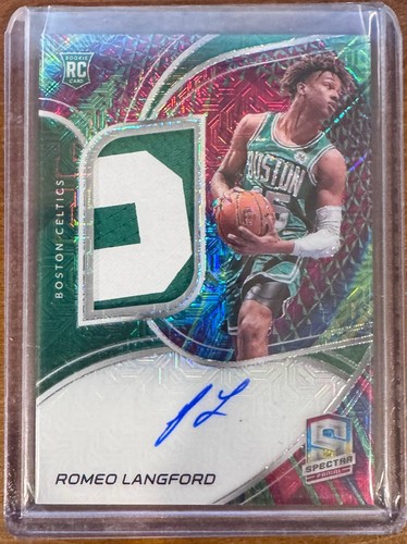2019-20 Spectra Romeo Langford RC Patch Auto #187 Meta Prizm #18/25