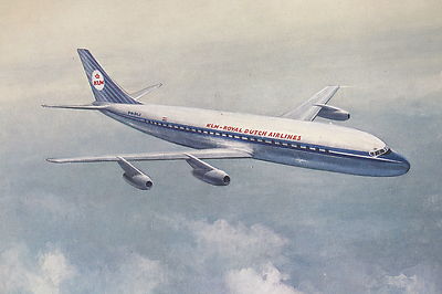 15504 AK Flugzeug Douglas DC-8 Intercontinental Jet  KLM 70er J. PC airplane