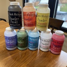 Jack Richeson Powder Paint Black yellow orange blue green turquoise white red