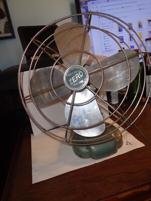 Bersted Zero 1265R Electric Fan Metal Table Desk Vtg Works 12''