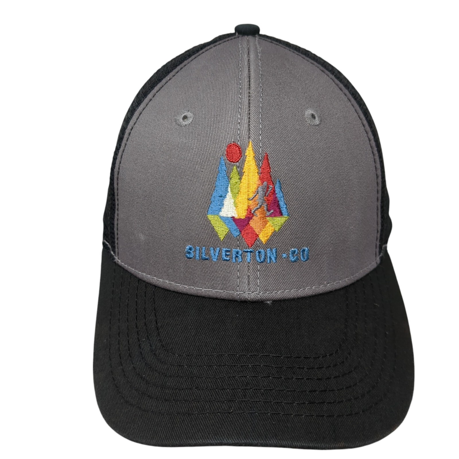 Silverton Co. Snapback Trucker Hat Multicolor OS Adjustable Mesh Back Blue84