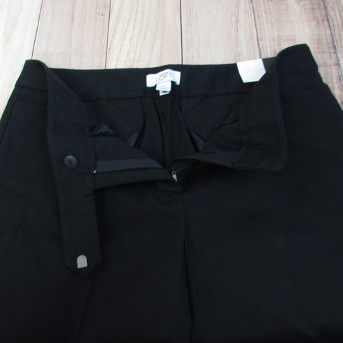Loft Ann Taylor Black Marisa Cropped Pants Size 8 Mid Rise Pleated Stretch NEW - Picture 7 of 12