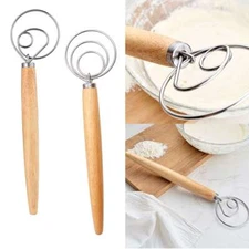 13" The Original Danish Dough Whisk LARGE Stainless Steel Dutch Whisk Kitchen