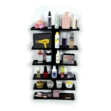 Wall Mounted Display Shelf for ULTA Mini Brands BLACK - 6 Shelves