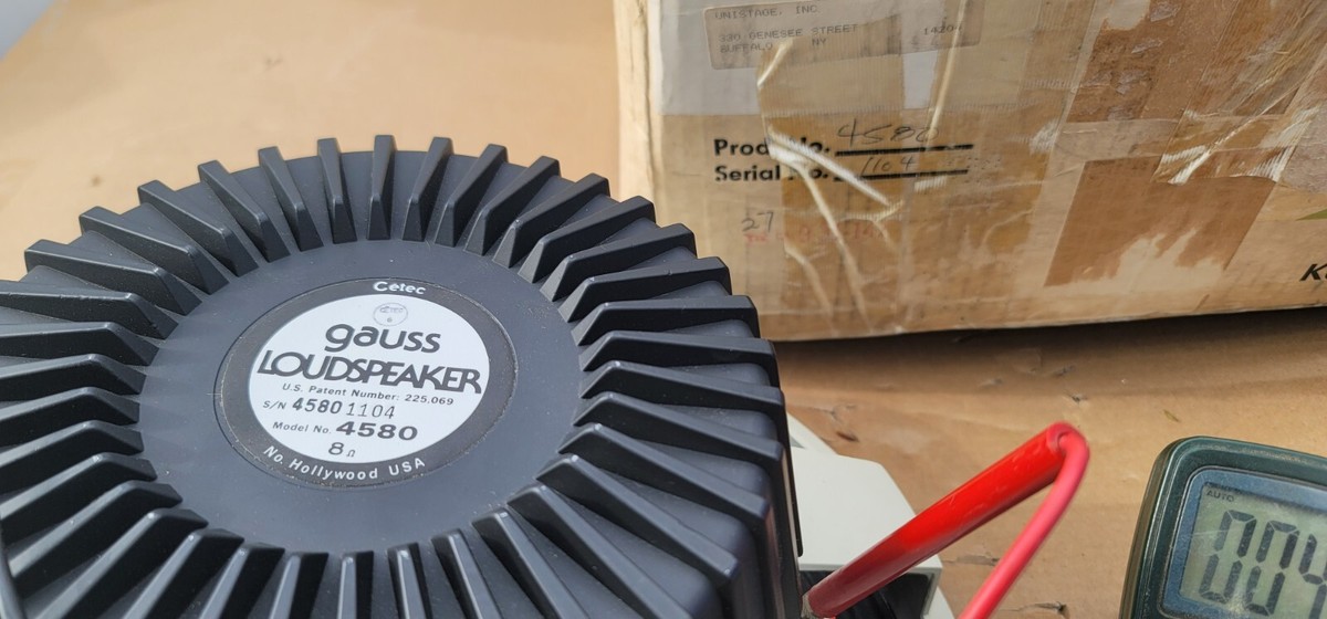 Vintage Gauss 4580 woofer Speakers 15