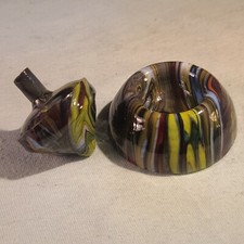 ANDY DAVIS, Glass Art Spinning Top Base, Megans Run , 255E