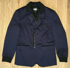 KARL Lagerfeld Boys Kids dark blue navy sweat blazer top jacket size 8 8 Years